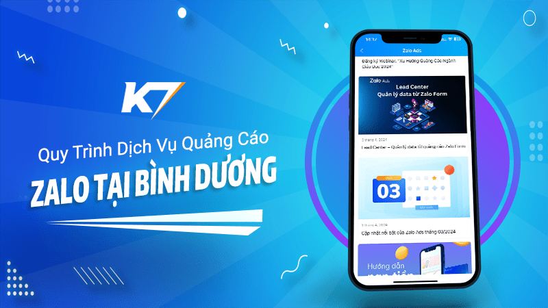 Quy trình của dịch vụ quảng cáo Zalo Bình Dương tại K7