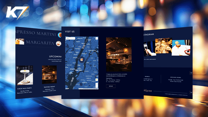Thiết kế website quán bar chuyên nghiệp, hiện đại tại K7