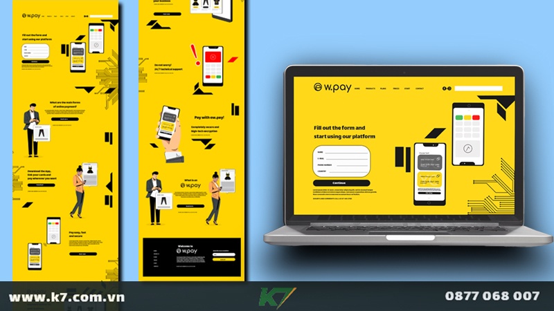 Dịch vụ thiết kế website cho doanh nghiệp trọn gói của K7